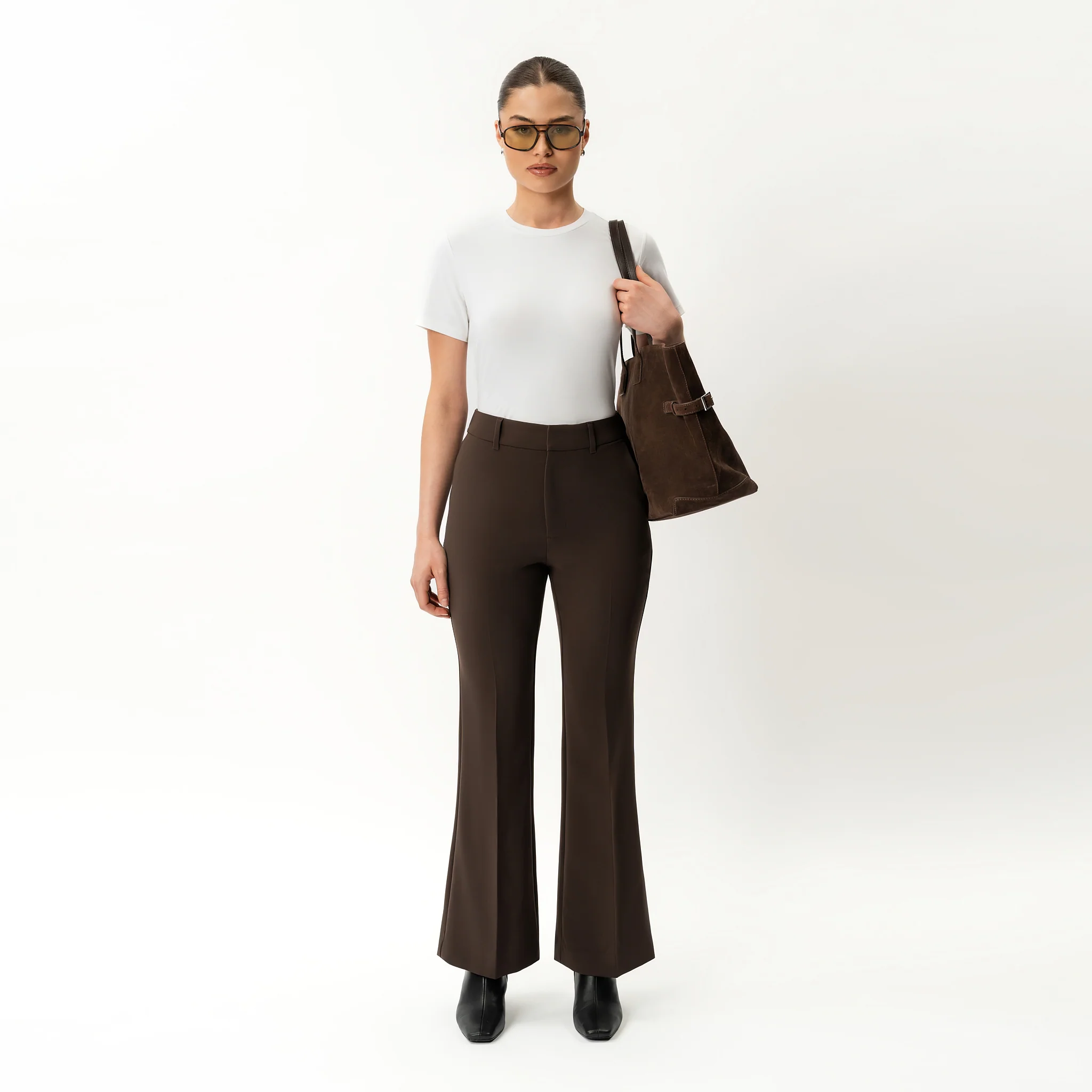 Crepe Bootcut Trouser - Image 2