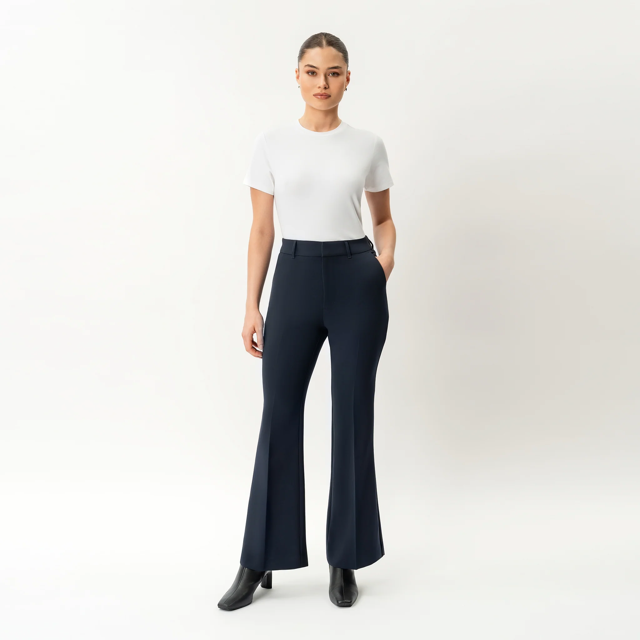Crepe Bootcut Trouser - Image 4