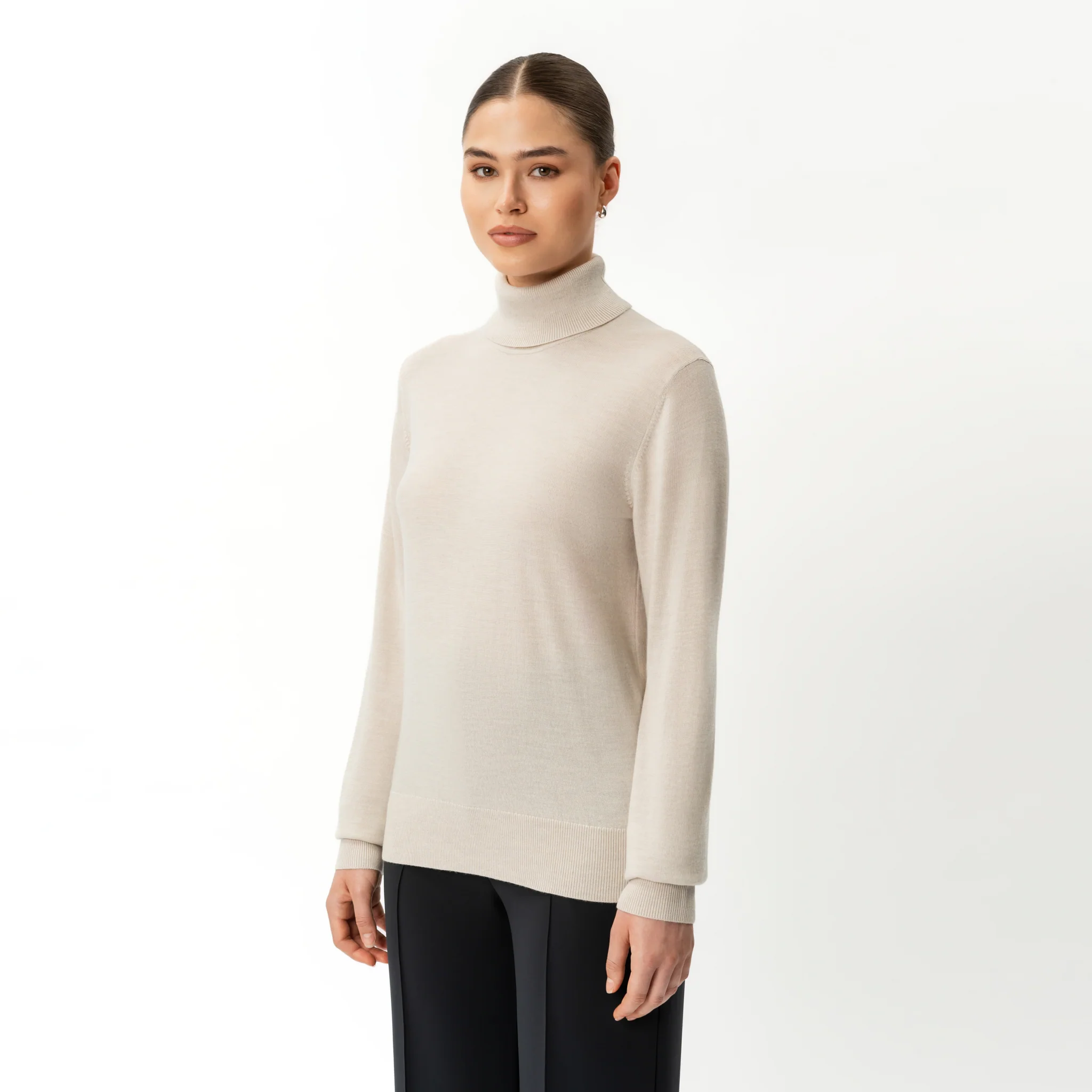 Merino Wool Relaxed Turtleneck - Image 3