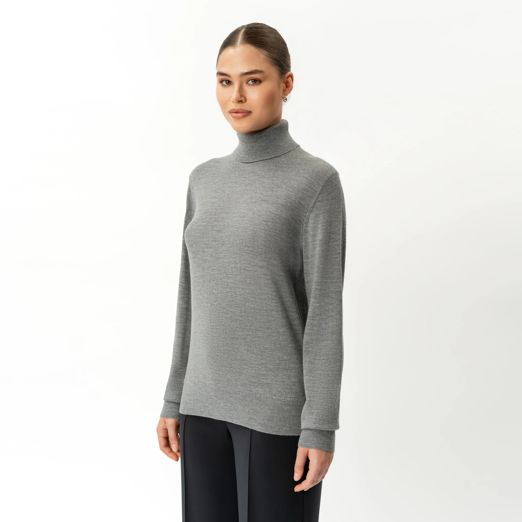 Merino Wool Relaxed Turtleneck - Image 3