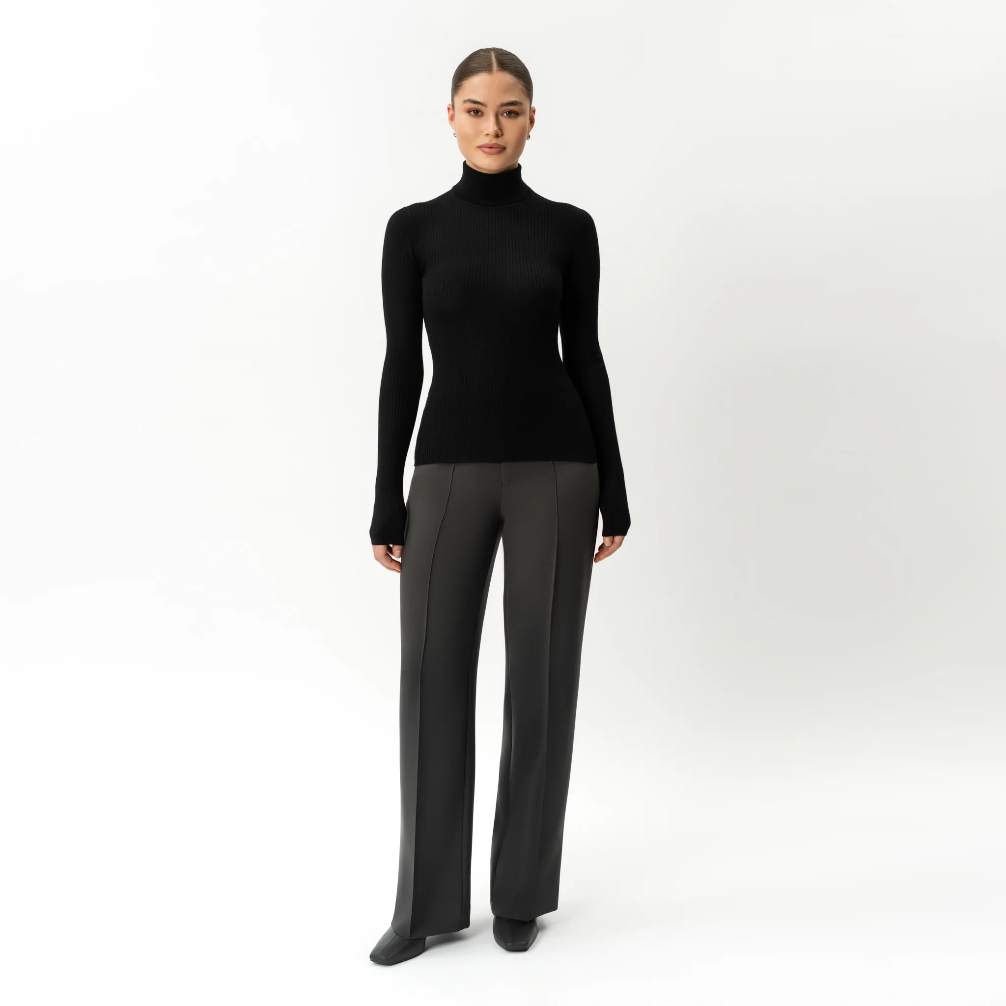 Merino Wool Ribbed Turtleneck - Image 5