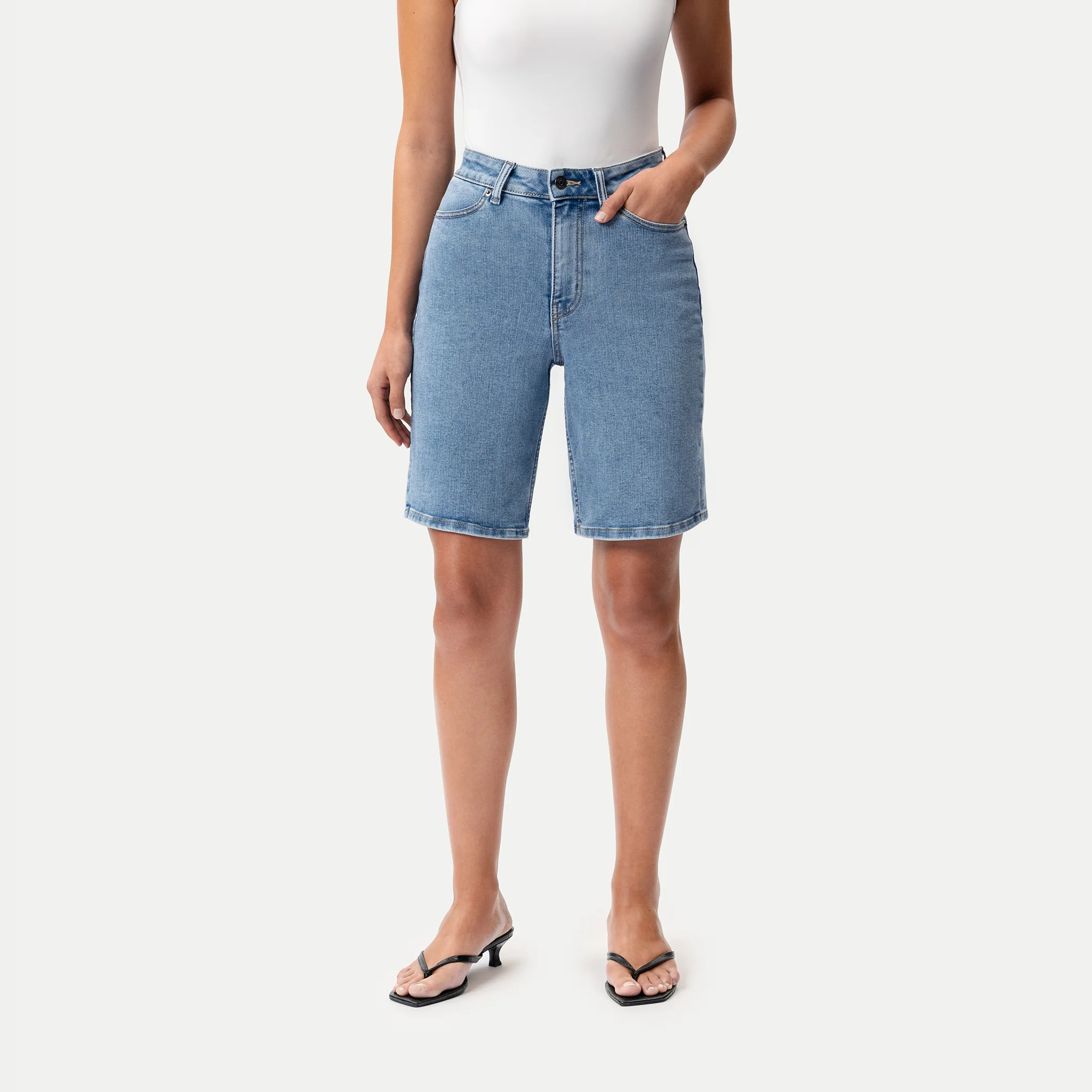 Stretchy ComfortDenim™ Shorts - Image 10
