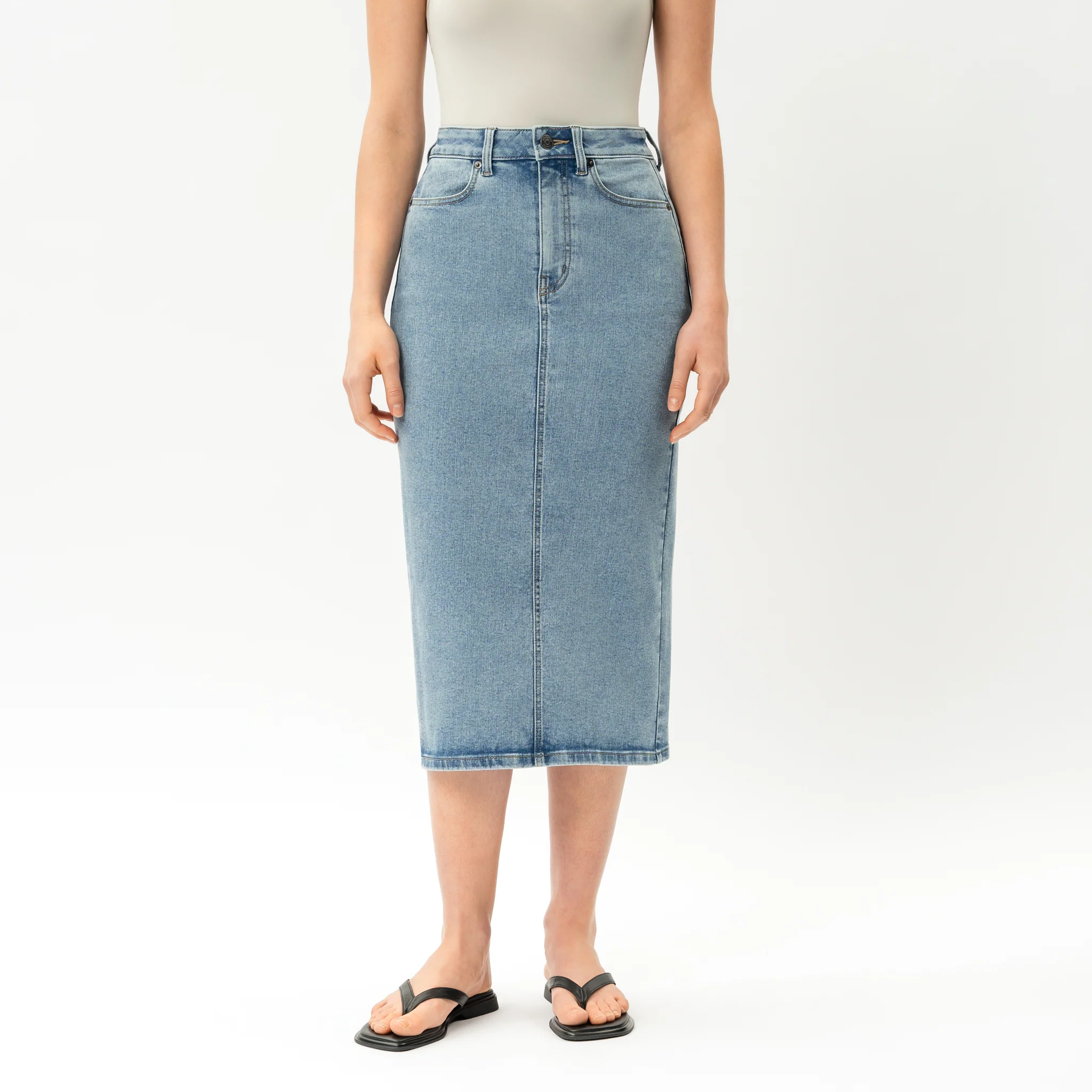 Stretchy ComfortDenim™ Skirt - Image 2