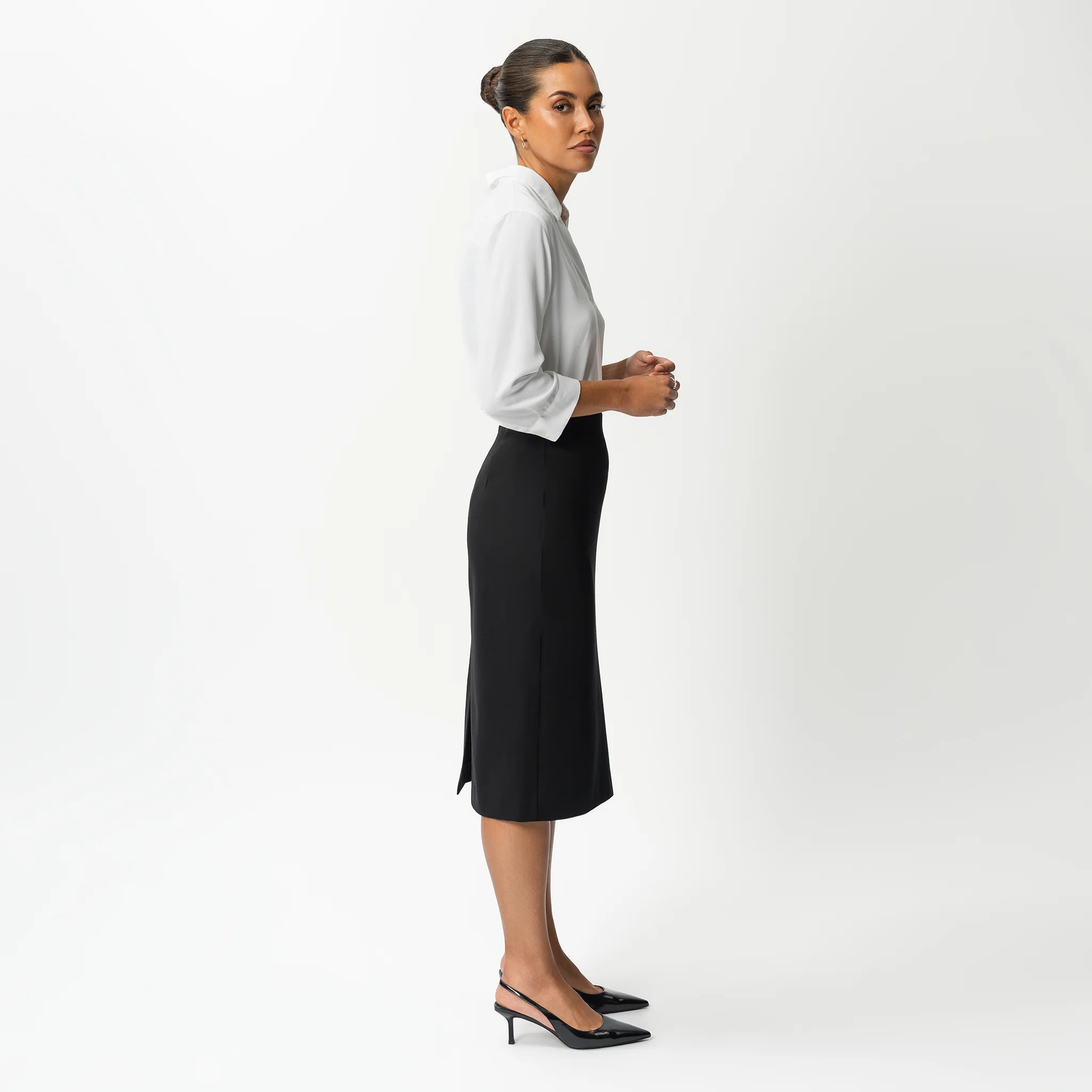 Tailored Ponte Midi Skirt - Image 6