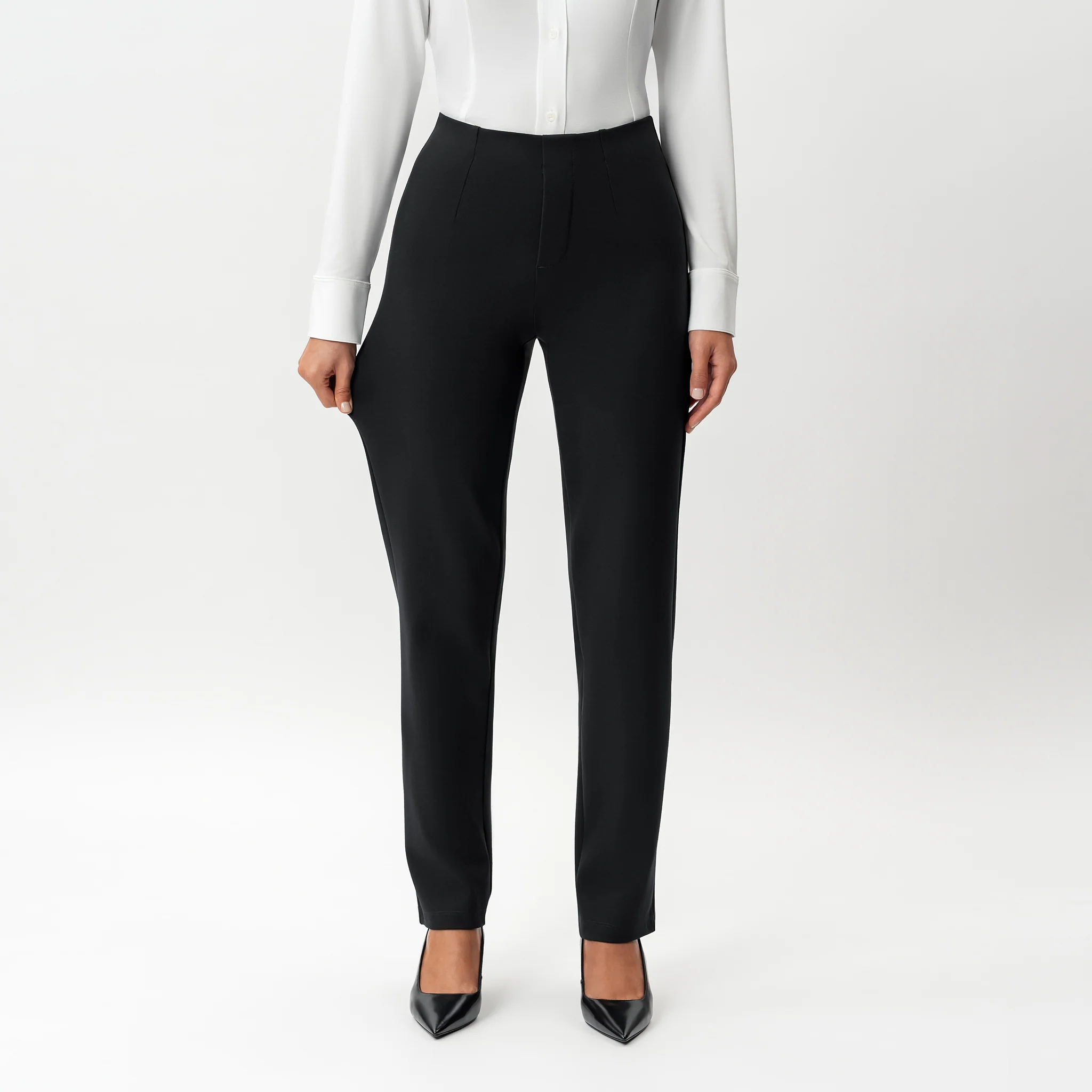 Tailored Ponte Straight Trouser - Image 3