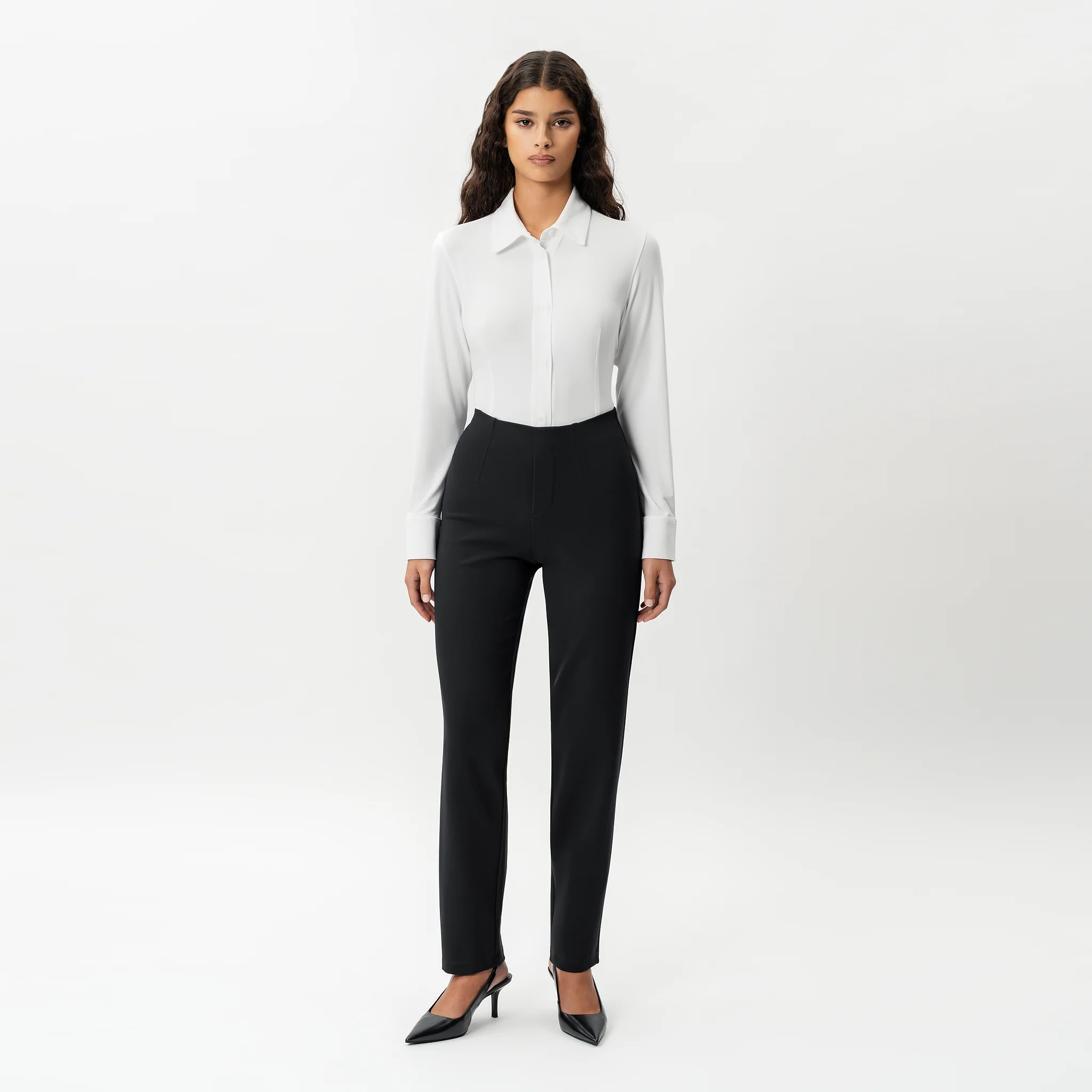 Tailored Ponte Straight Trouser - Image 4